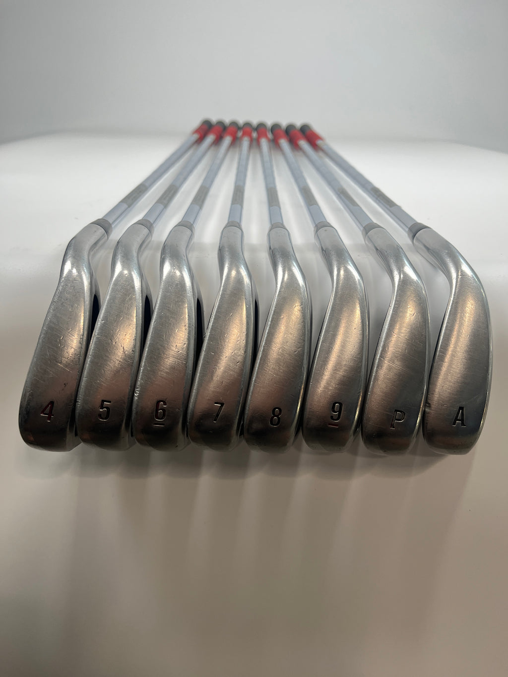 Nike Victory Red Full Cavity Iron Set 4-PW,GW Stiff Flex RH -0.75"