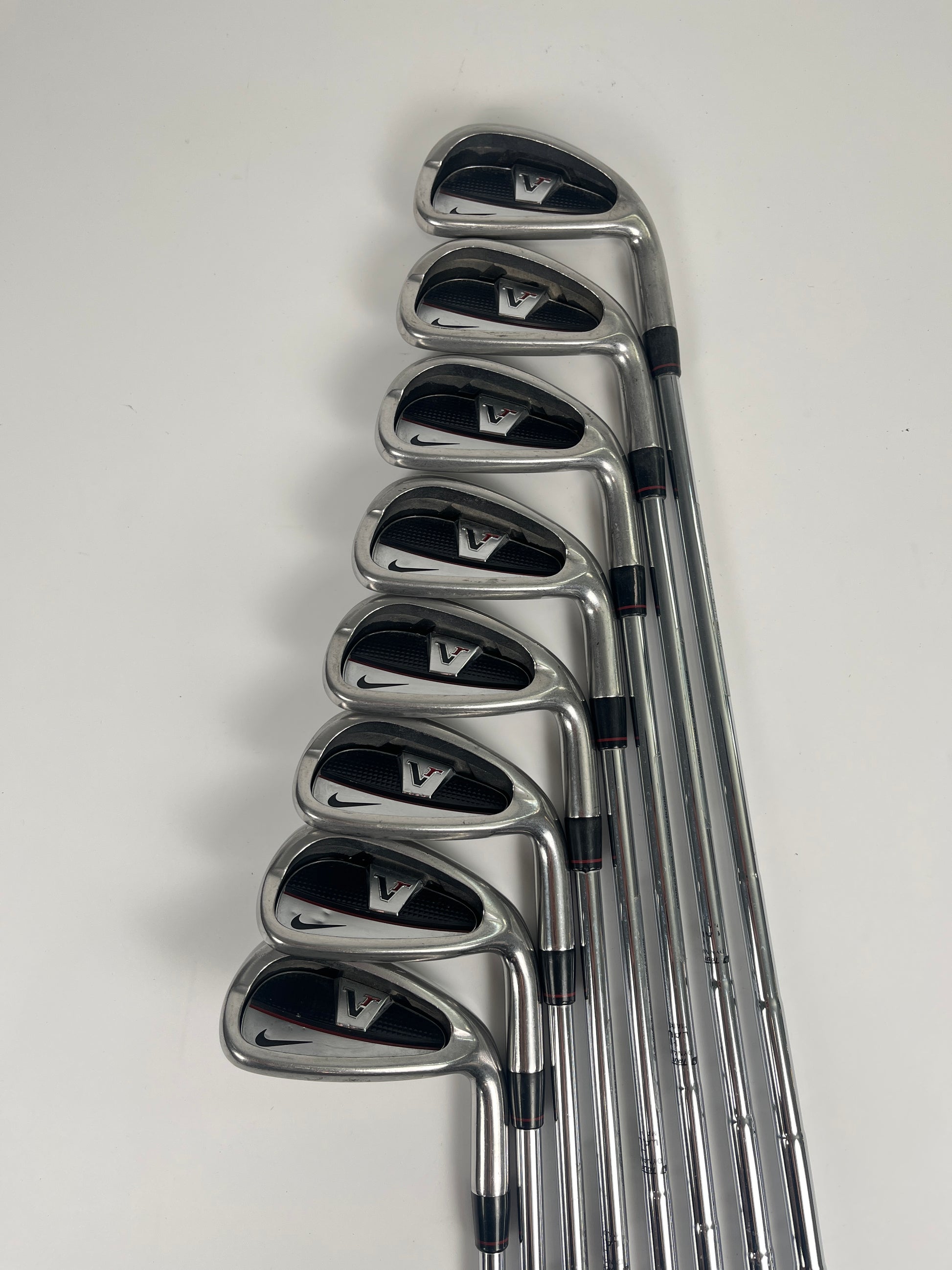 Nike Victory Red Full Cavity Iron Set 4-PW,GW Stiff Flex RH -0.75"